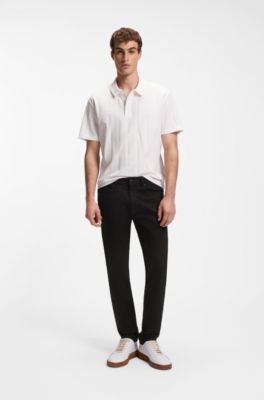 Vaqueros slim fit en denim el&aacute;stico negro de gran comodidad, Negro