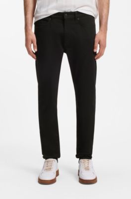 Slim-fit jeans in black comfort-stretch denim, Black