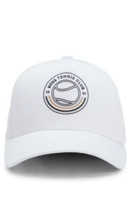 Gorra en sarga de algod&oacute;n con dise&ntilde;o de tenis, Blanco
