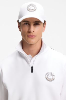 Gorra en sarga de algod&oacute;n con dise&ntilde;o de tenis, Blanco