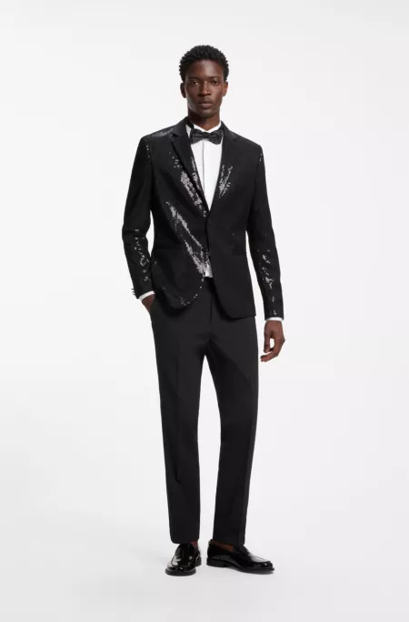 Extra-slim-fit pants in a virgin wool blend