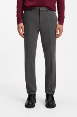 Melange extra-slim-fit pants in stretch wool, Grey
