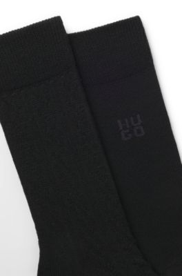 Two-pack of regular-length socks, Black