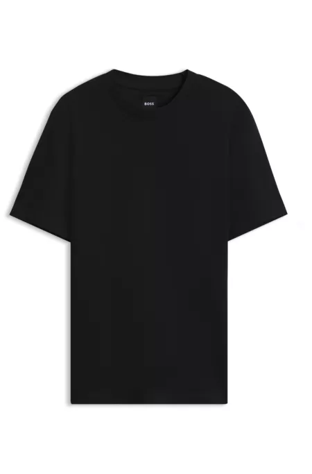 Corduroy-jacquard T-shirt in mercerized cotton
