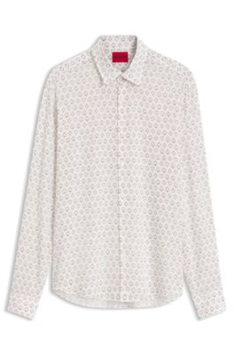 Camisa slim fit de hombre para un estilo definido, Blanco