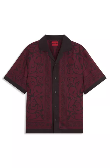 Oversized-fit shirt with placed print