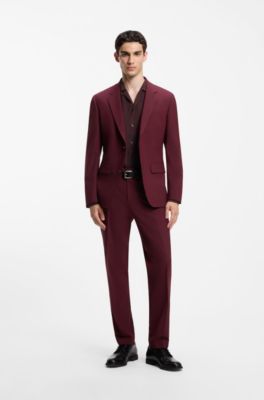 Relaxed-fit shirt with playing-card print, Dark pink
