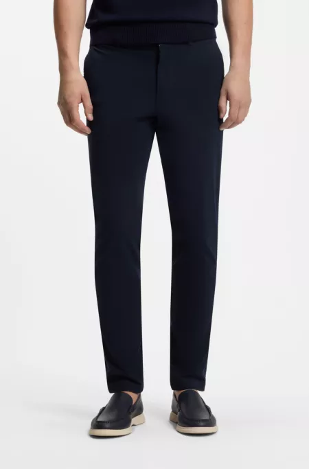 Slim-fit pants in stretch-cotton dobby