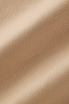 BOSS BY BECKHAM relaxed-fit chinos in cotton twill, Light Beige