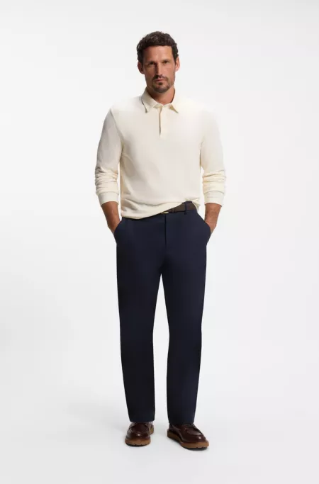BOSS BY BECKHAM relaxed-fit chinos in cotton twill