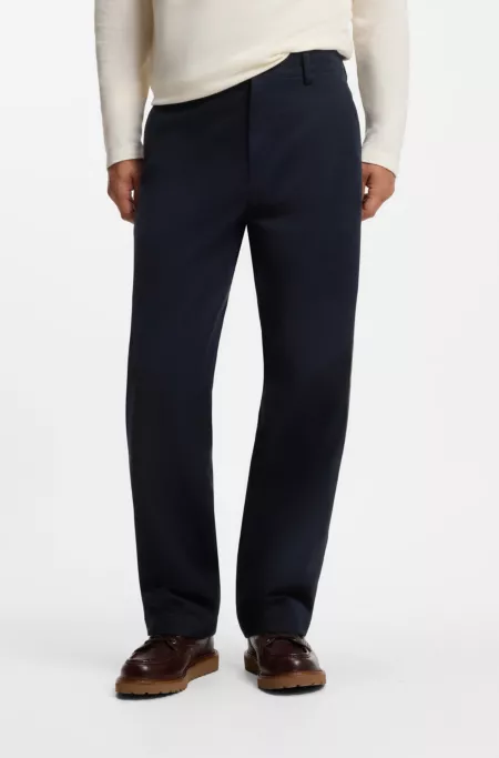 BOSS BY BECKHAM relaxed-fit chinos in cotton twill