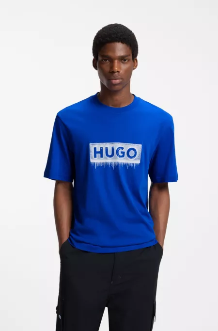 Cotton T-shirt with logo print