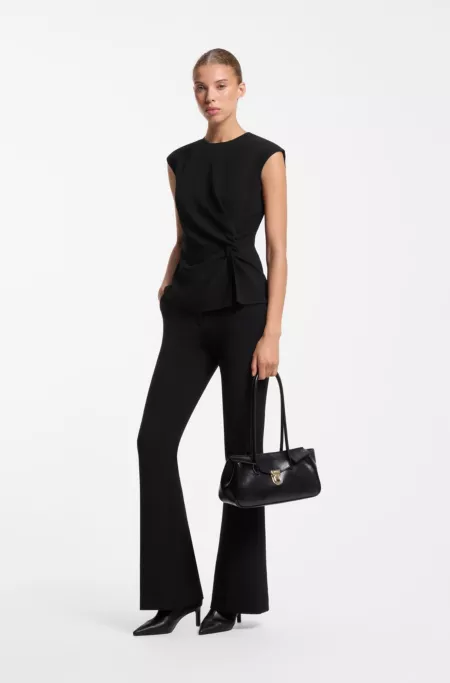 Crepe top with knotted detail