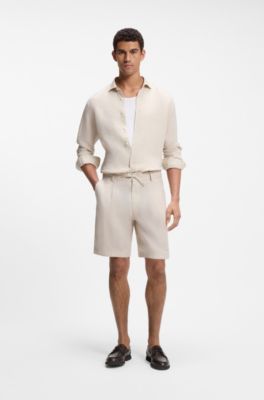 Zapatos n&aacute;uticos de cuero con logo en relieve, Marr&oacute;n oscuro