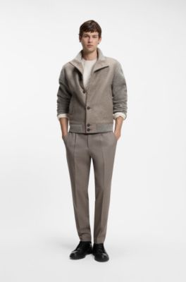 Cable-knit sweater in virgin wool and cashmere, White