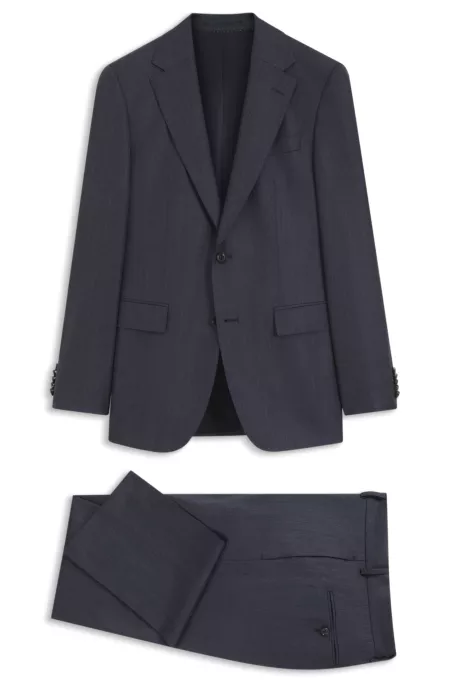 Two-piece regular-fit suit in Italian virgin wool