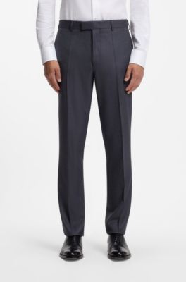 Two-piece regular-fit suit in Italian virgin wool, Dark Blue