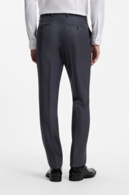 Two-piece regular-fit suit in Italian virgin wool, Dark Blue