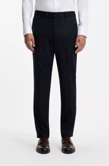 Tapered-fit pants in virgin wool and cashmere