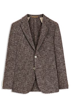 Slim-fit blazer in micro-patterned fabric