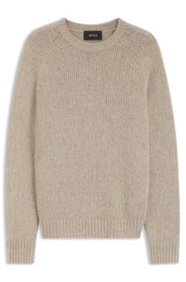 Jersey relaxed fit de cashmere puro, Beige claro
