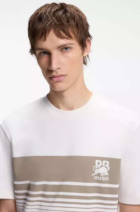 HUGO x RB cotton T-shirt with bull motif