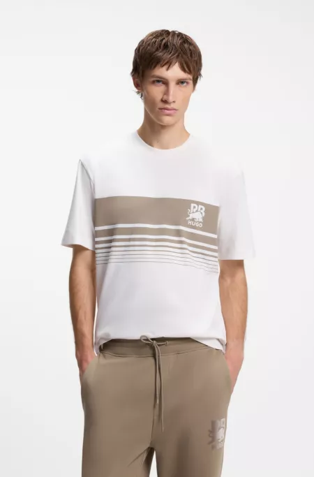 HUGO x RB cotton T-shirt with bull motif