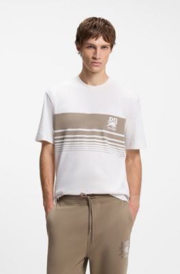Camiseta HUGO x RB de algod&oacute;n con motivo de toro, Blanco