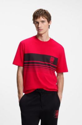 Camiseta HUGO x RB de algod&oacute;n con motivo de toro, Rosa claro