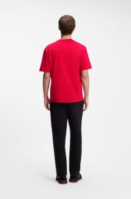 Camiseta HUGO x RB de algod&oacute;n con motivo de toro, Rosa claro
