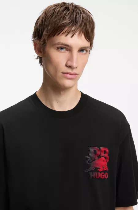 HUGO x RB Cotton T-shirt with bull motif