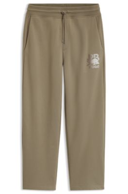HUGO x RB track pants with bull motif, Brown