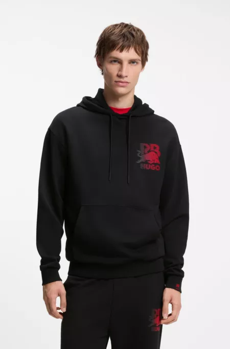 HUGO x RB cotton hoodie with bull motif