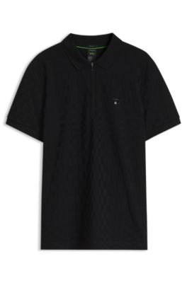 Porsche x BOSS polo con estampado Pasha, Negro