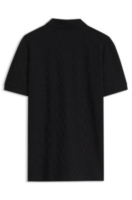 Porsche x BOSS polo con estampado Pasha, Negro