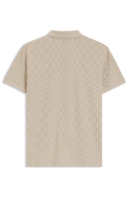 Porsche x BOSS polo con estampado Pasha, Beige claro