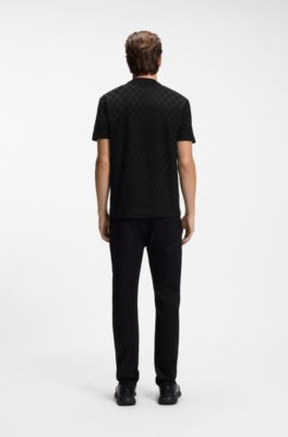 Porsche x BOSS camiseta de algod&oacute;n con estampado Pasha, Negro