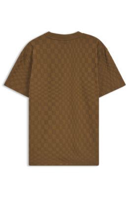 Porsche x BOSS camiseta de algod&oacute;n con estampado Pasha, Marr&oacute;n