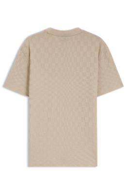 Porsche x BOSS cotton T-shirt with Pasha pattern, Light Beige