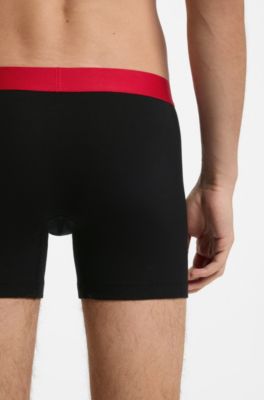Three-pack of HUGO logo boxer briefs, Black