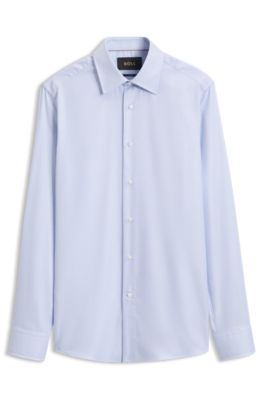 Chemise Slim en coton infroissable, Bleu