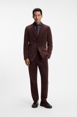 Slim-fit shirt in denim with cashmere, Dark Blue