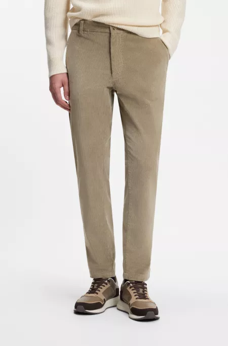 Modern-fit pants in cotton-blend corduroy