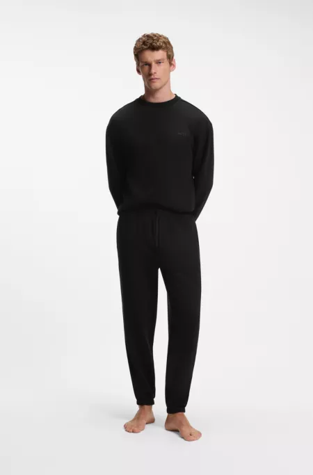 Logo-embroidered cotton sweatshirt with satin piping