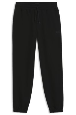 Pantalon d&rsquo;int&eacute;rieur en coton &agrave; logo brod&eacute;, Noir