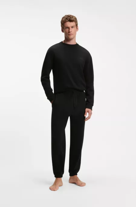 Cotton lounge pants with embroidered logo