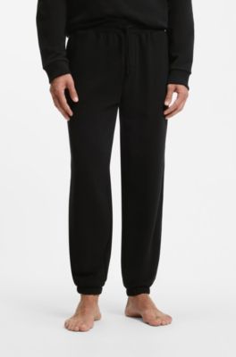 Pantalon d&rsquo;int&eacute;rieur en coton &agrave; logo brod&eacute;, Noir