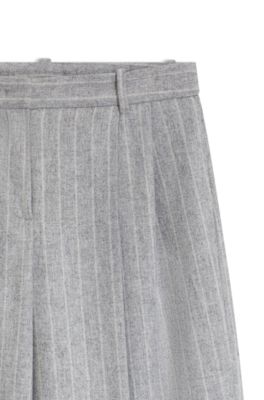 Pantalon large en flanelle &agrave; rayures tennis, Fantaisie
