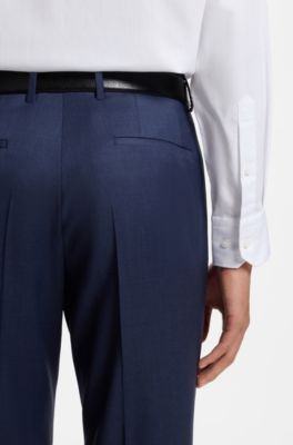 Regular-fit shirt in striped cotton, White