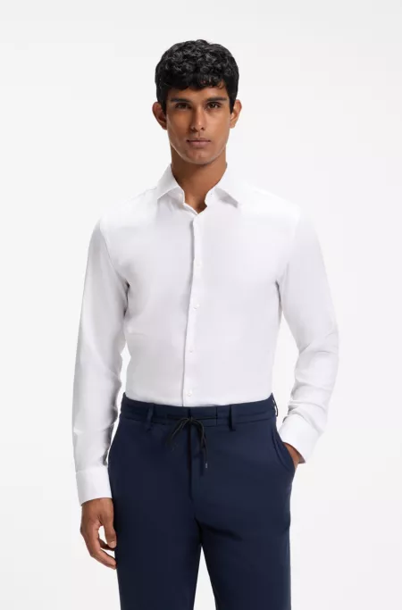 Slim-fit shirt in a cotton blend